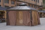 12*12FT patio gazebo with steel canopy; Outdoor Permanent Hardtop Gazebo Canopy for Patio;  Garden;  Backyard