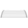 Door Canopy Gray and Transparent47.2"x31.5" PC