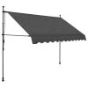 Manual Retractable Awning with LED 98.4" Anthracite