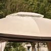 U_STYLE 9.8 Ft. W x 11.8 Ft. D Patio Outdoor Gazebo, Double Roof Soft Canopy Garden Backyard Gazebo with Mosquito Netting Suitable for Lawn, Garden, B