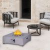 40,000BTU Exterior Faux Stone Propane Fire Pit For Outdoor Garden Backyard with