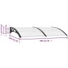 Door Canopy Black 78.7"x39.4" PC