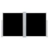 Patio Retractable Double Side Awning 66.9"x236.2" Black