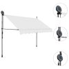 Manual Retractable Awning with LED 98.4" Cream