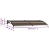 Door Canopy Black 94.5"x39.4" PC