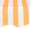 Manual Retractable Awning 137.8" Orange and White Stripes