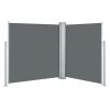 Patio Retractable Double Side Awning 66.9"x236.2" Anthracite