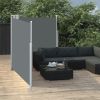 Patio Retractable Double Side Awning 66.9"x236.2" Anthracite