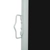 Patio Retractable Side Awning 39.4"x196.9" Black