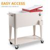 80Qt Red &White Box White Square Foot Tube With Drain Pipe Freezer Incubator