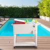 80Qt Red &White Box White Square Foot Tube With Drain Pipe Freezer Incubator