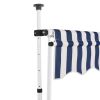 Manual Retractable Awning 98.4" Blue and White Stripes