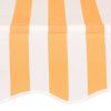 Manual Retractable Awning 157.5" Orange and White Stripes