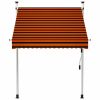 Manual Retractable Awning 59.1" Orange and Brown