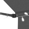 Manual Retractable Awning with LED 137.8" Anthracite