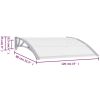 Door Canopy Gray and Transparent47.2"x31.5" PC