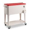 80Qt Red &White Box White Square Foot Tube With Drain Pipe Freezer Incubator