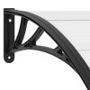 Door Canopy Black and Transparent 118.1"x31.5" PC