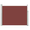 Patio Retractable Side Awning 55.1"x196.9" Brown