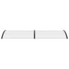 Door Canopy Black and Transparent 118.1"x31.5" PC