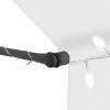 Manual Retractable Awning with LED 78.7" Cream