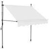 Manual Retractable Awning with LED 78.7" Cream