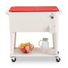 80Qt Red &White Box White Square Foot Tube With Drain Pipe Freezer Incubator