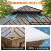 12*12FT patio gazebo with steel canopy,Outdoor Permanent Hardtop Gazebo Canopy for Patio, Garden, Backyard