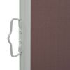 Patio Retractable Side Awning 39.4"x118.1" Brown