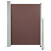 Patio Retractable Side Awning 39.4"x118.1" Brown
